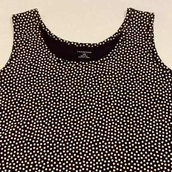 Land’s End Polka Dot tank top black and white L/P - Picture 10 of 10